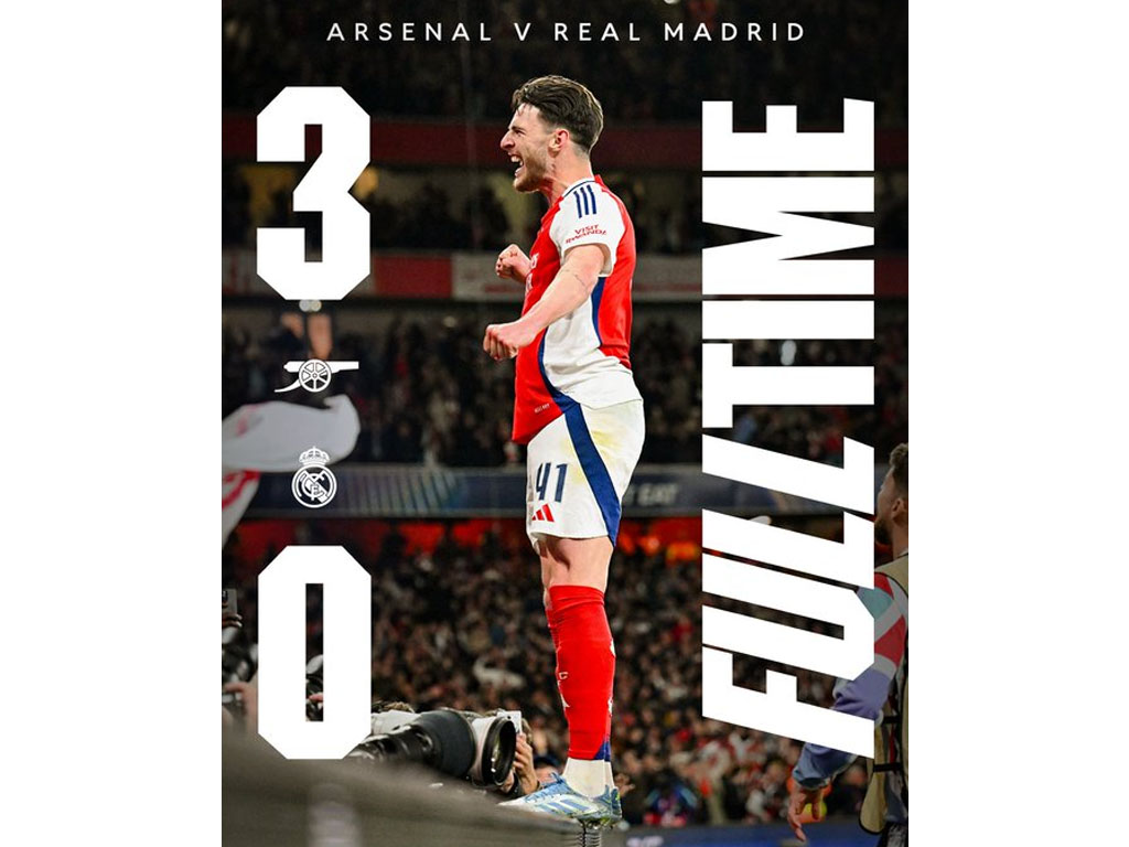 skor akhir Arsenal vs Madrid