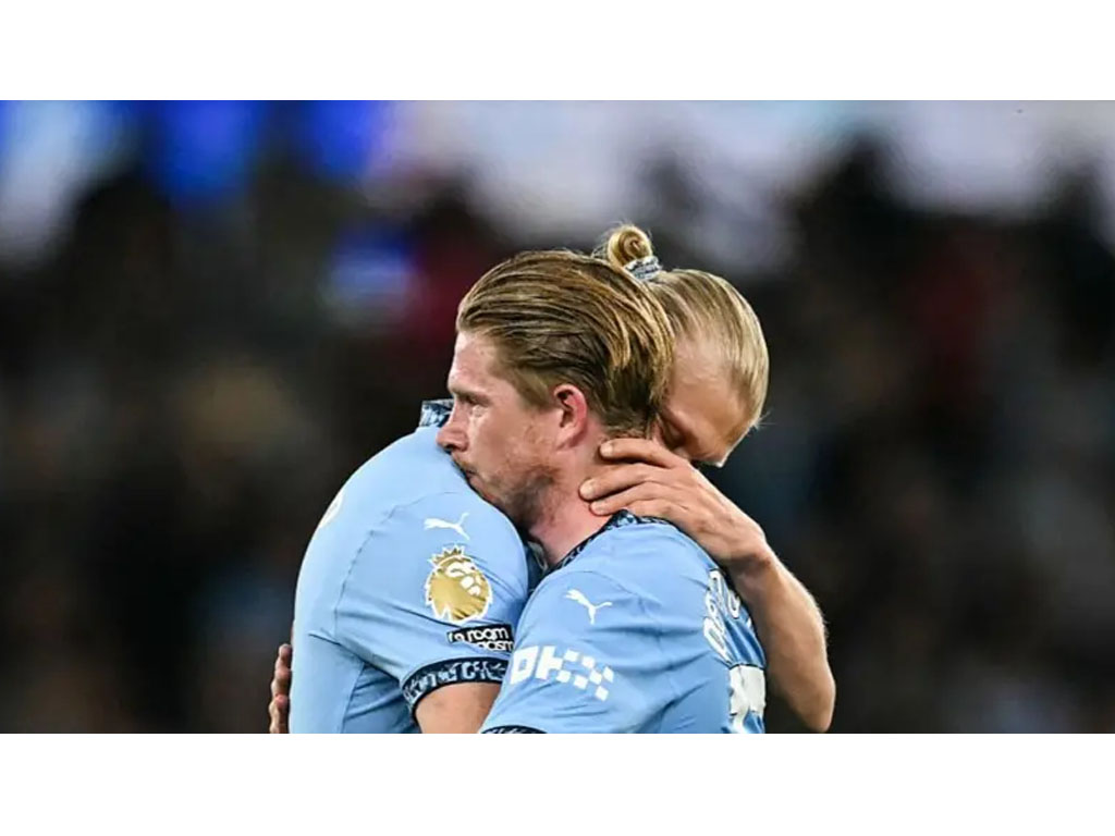 De Bruyne memeluk Haaland