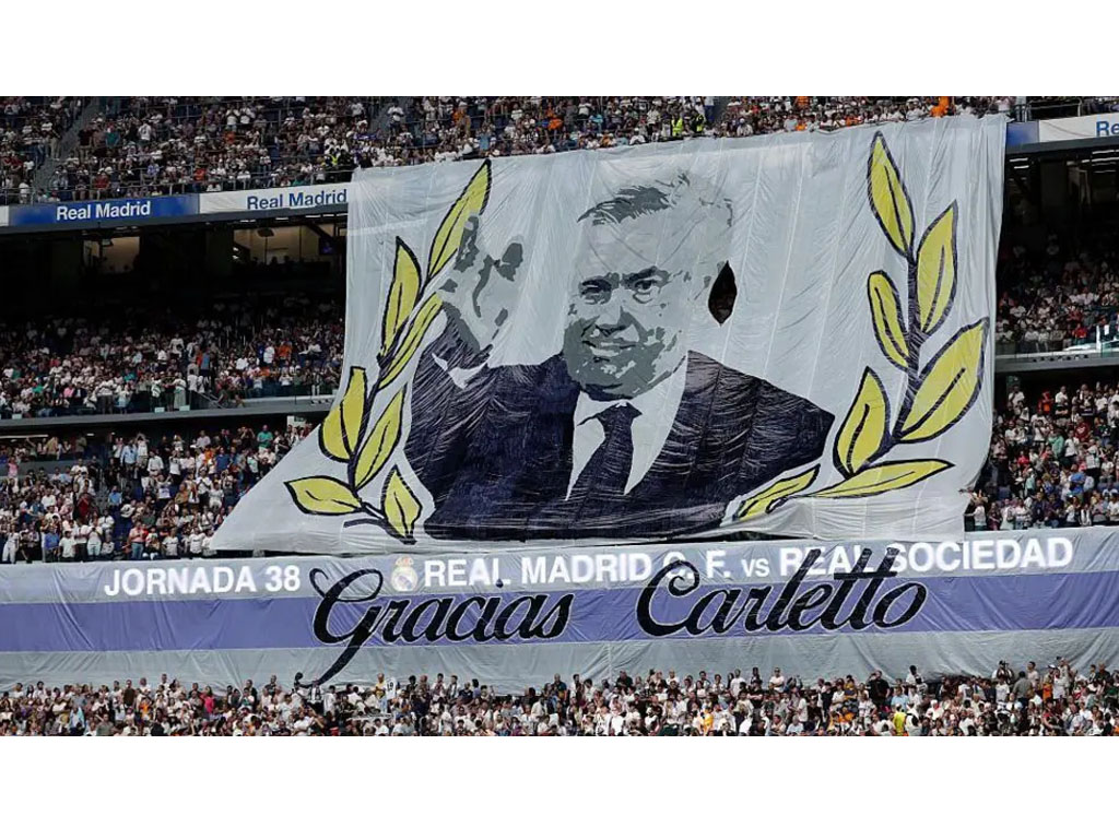 spanduk ucapan terima kasih untuk ancelotti