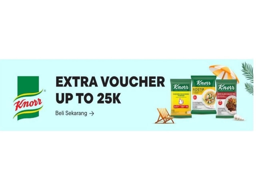 Extra Voucher untuk pembelian produk makanan Knorr
