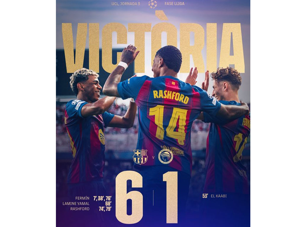 skor akhir Barca vs Olympiakos