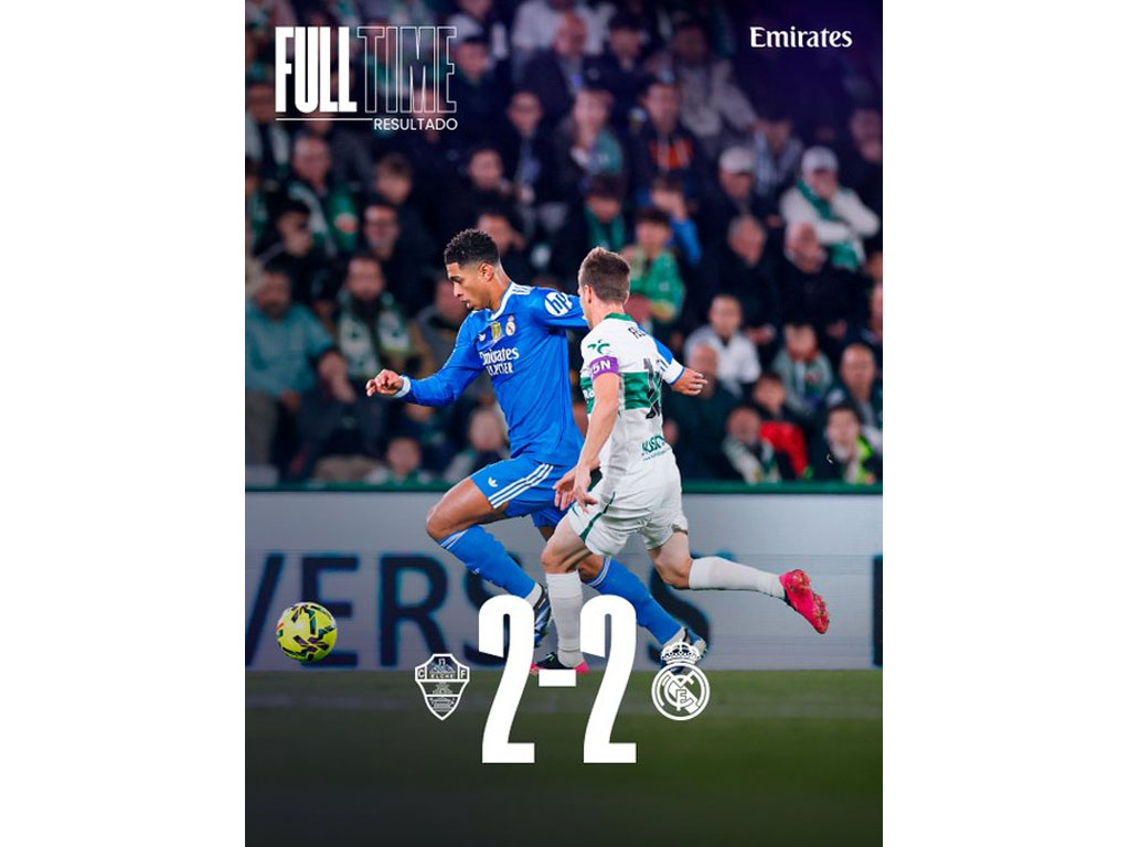 skor akir Elche vs Madrid