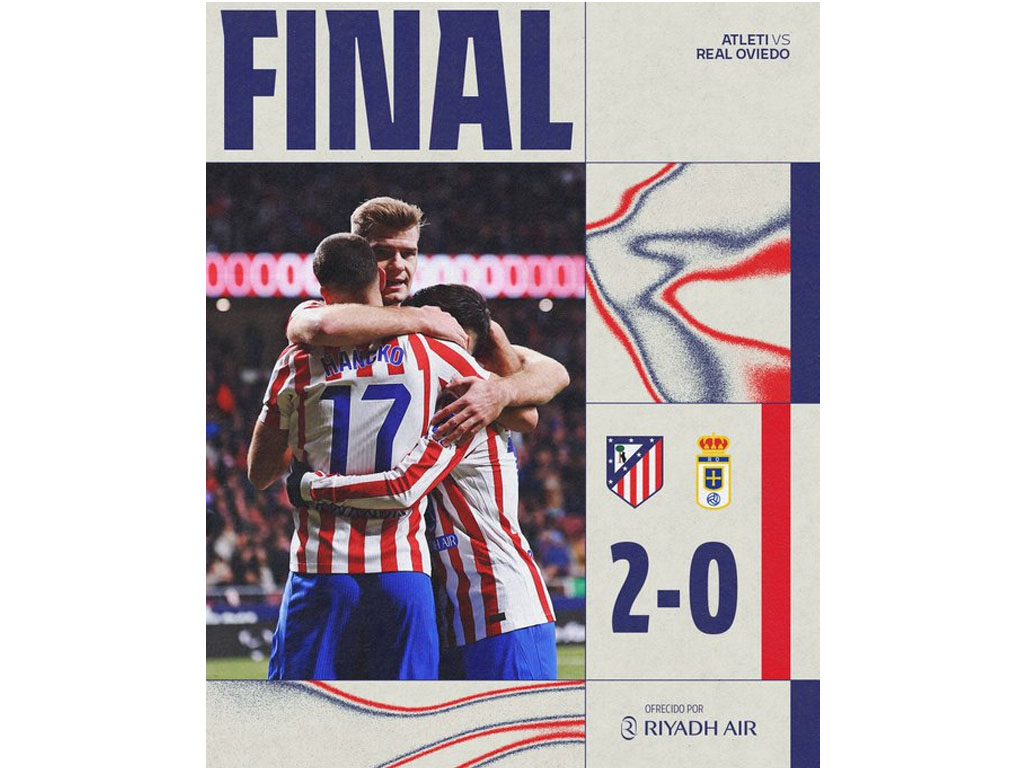 skor akhir Atleti vs Oviedo