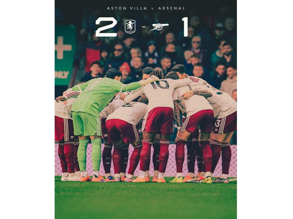 skor akhir villa vs arsenal