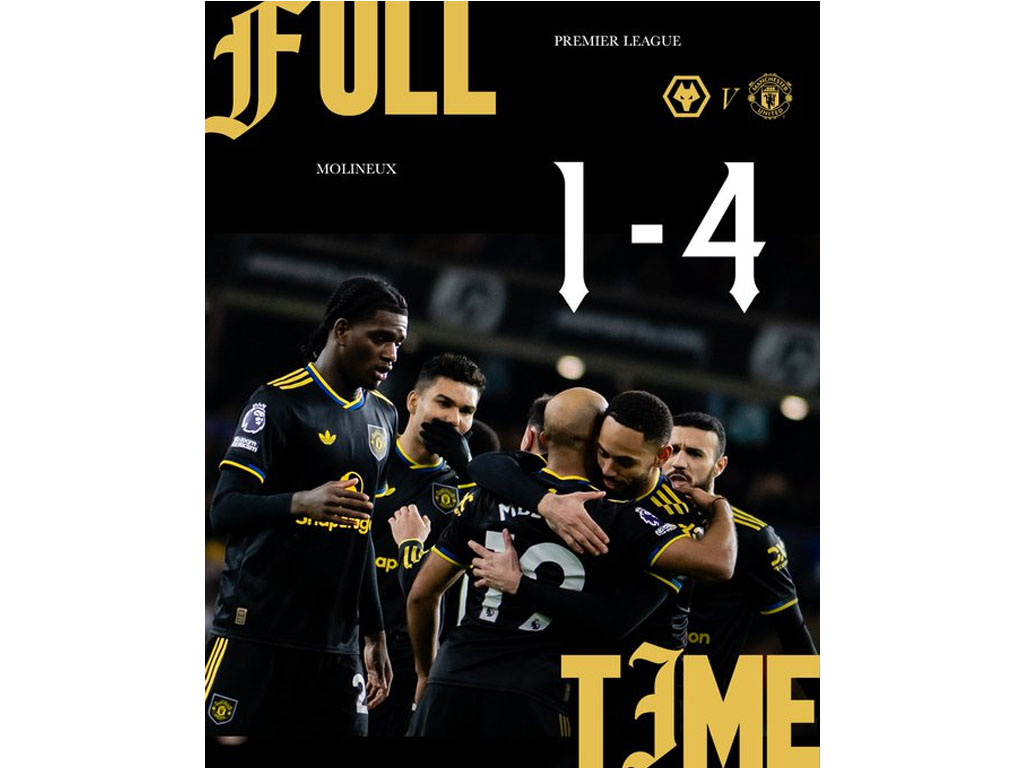 skor akhir Wolves vs MU
