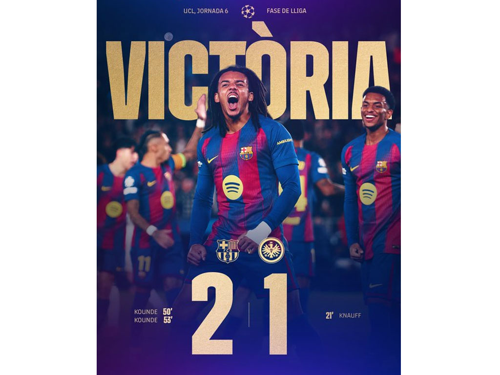 skor akhir Barca vs Eintrach
