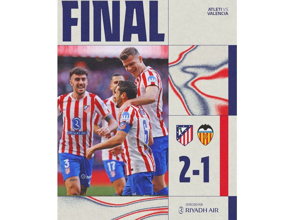 skor akhir Atleti vs Valancia