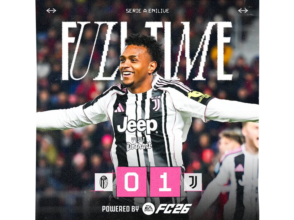 skor akhir Bologna vs Juve