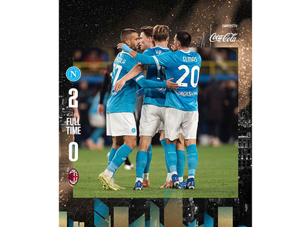 skor akhir Napoli vs Milan