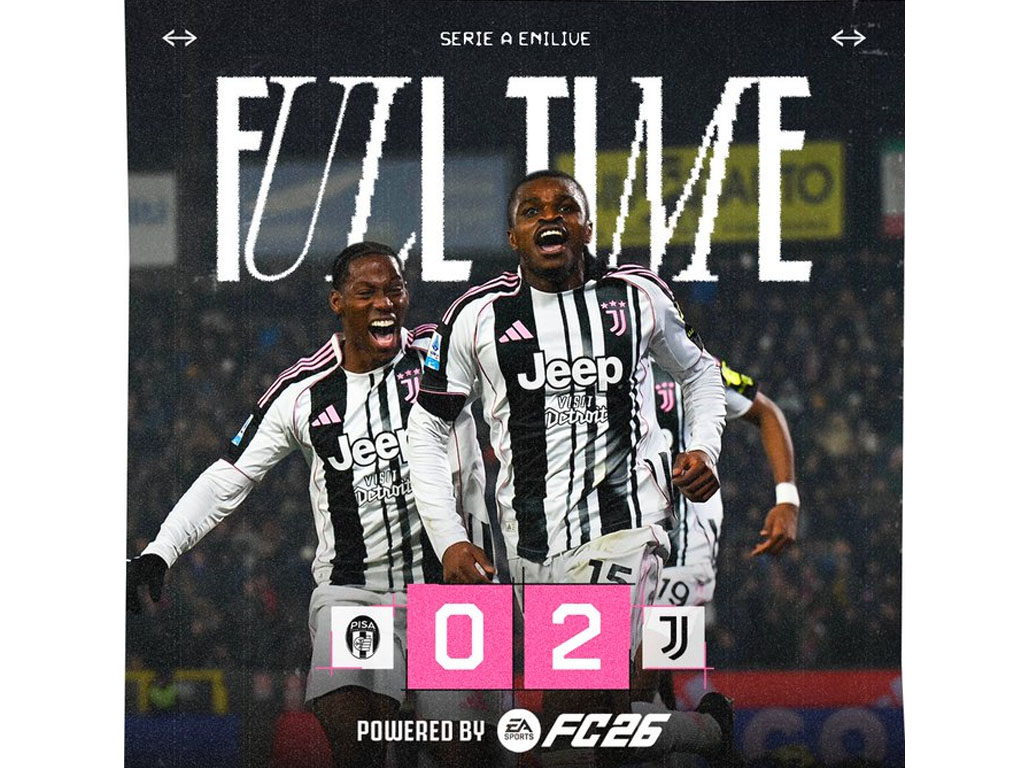 skor akhir Pisa vs Juve