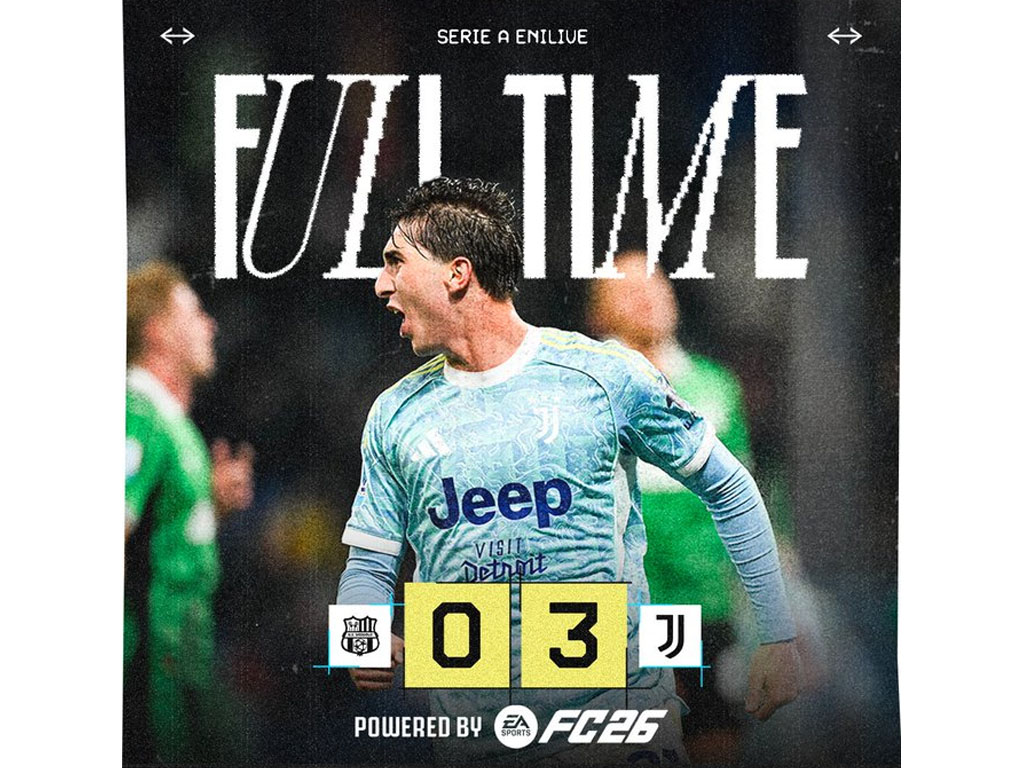 skor akhir Sassuolo vs Juve