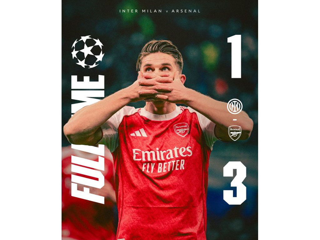 skor akhir Inte vs Arsenal