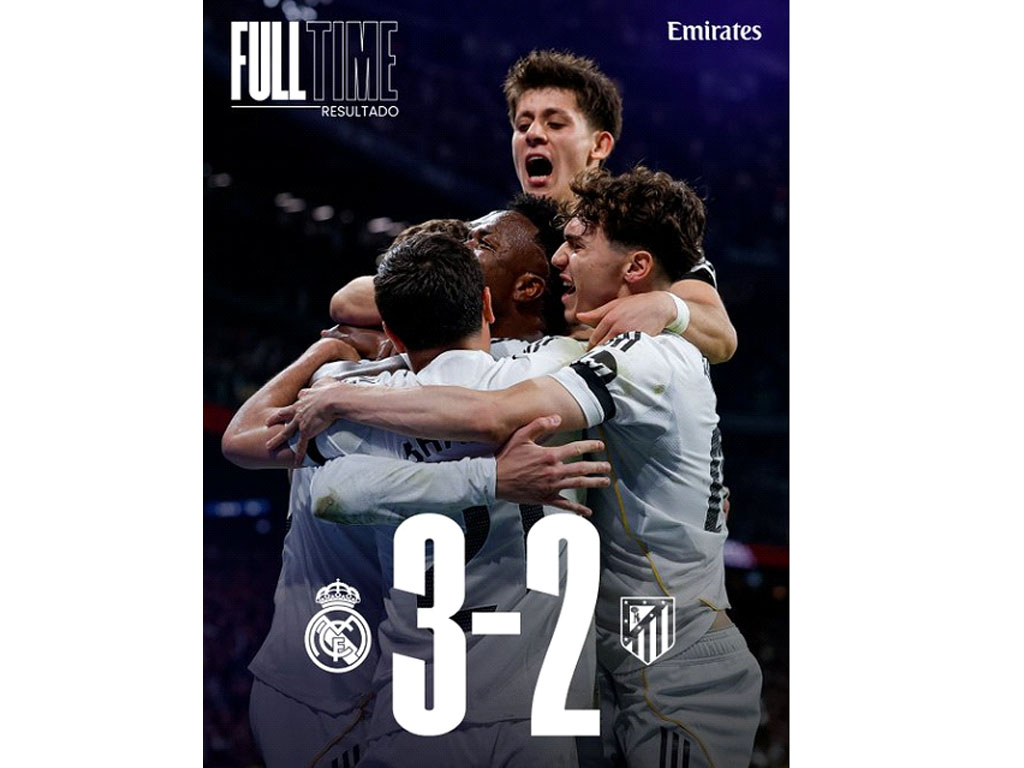 skor akhir Madrid vs Atleti