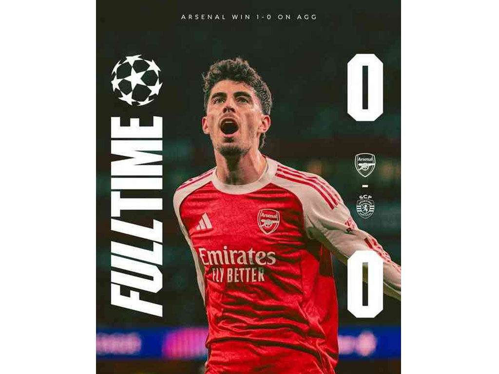 skor akhir Arsenl vs Sporting