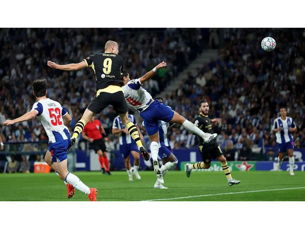 gol Haaland ke gawang Porto