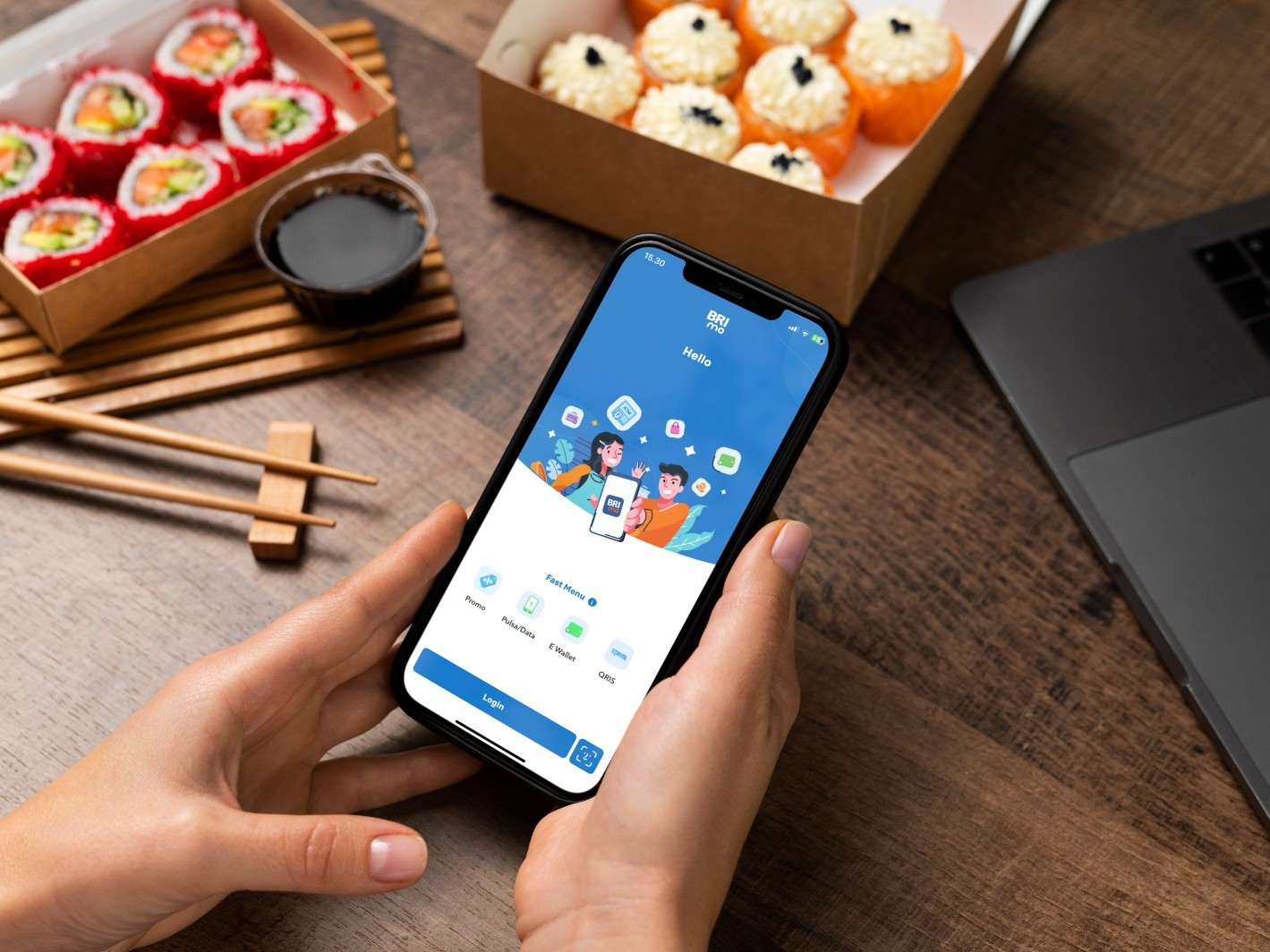Ilustrasi aplikasi BRImo untuk investasi emas