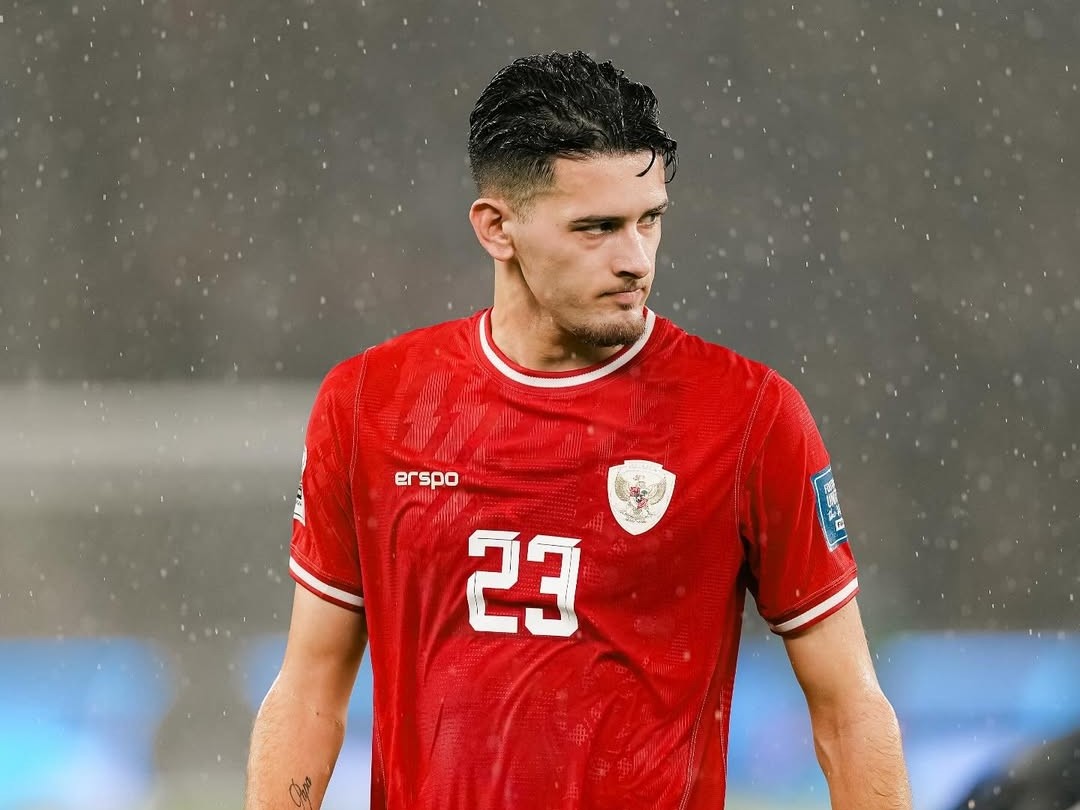 Justin Hubner berlatih dengan timnas Indonesia