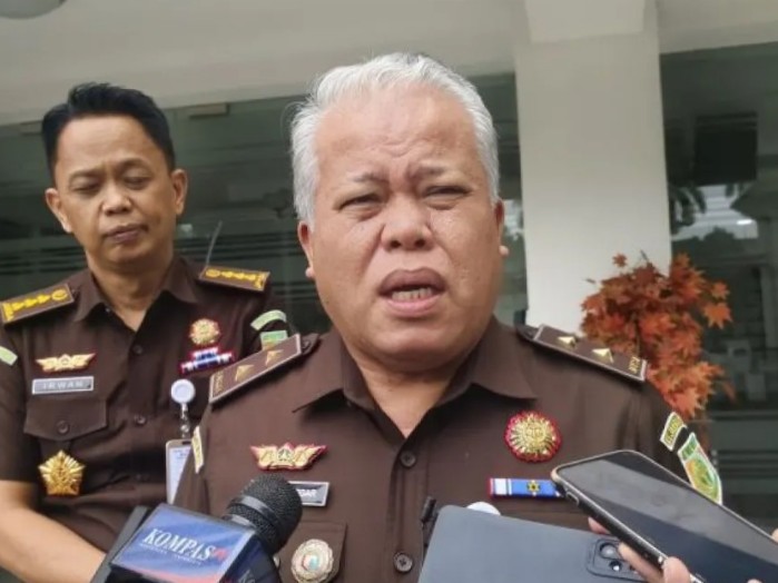 Konferensi pers di Gedung Kejaksaan Agung