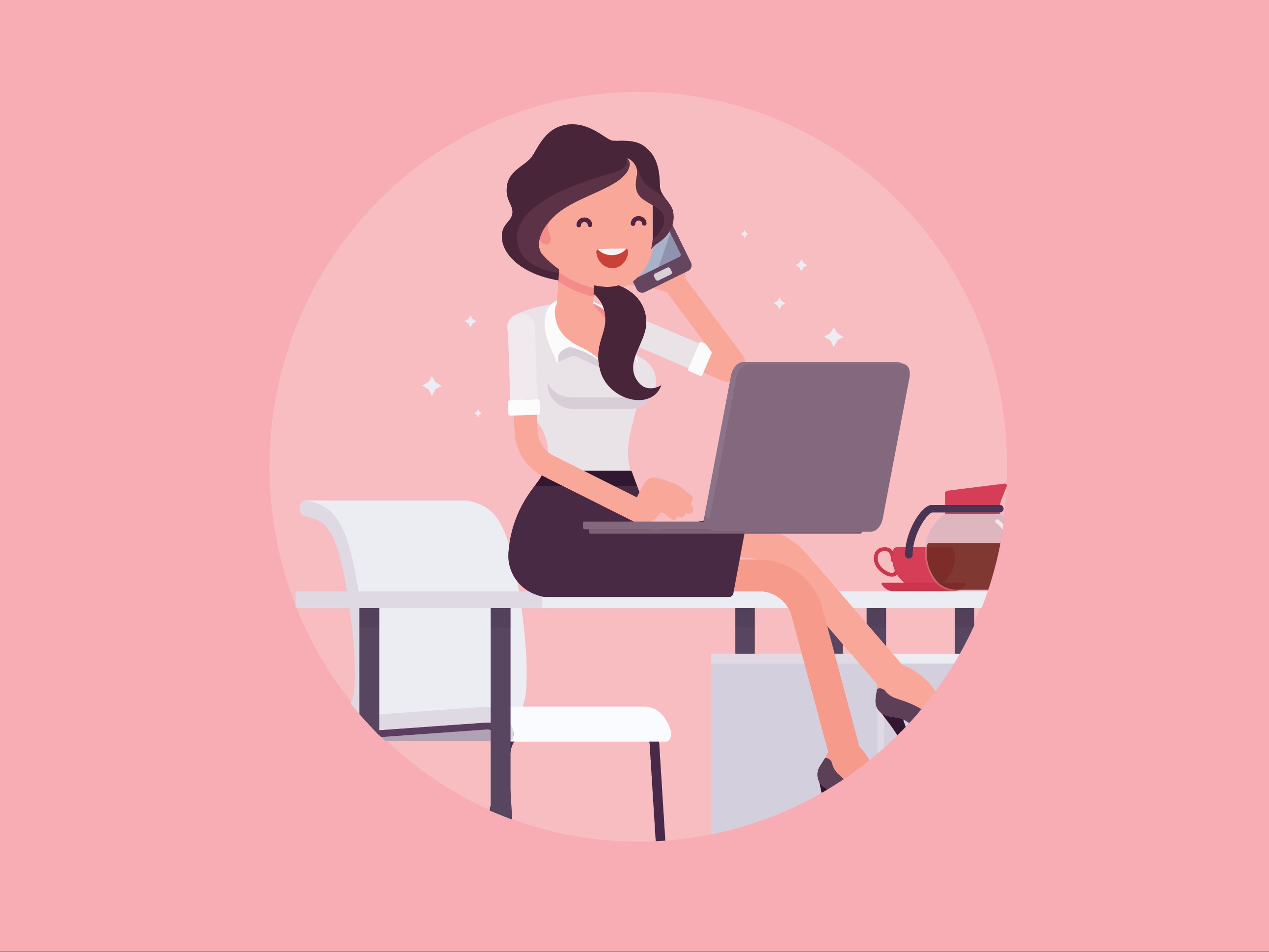 ilustrasi wanita karir
