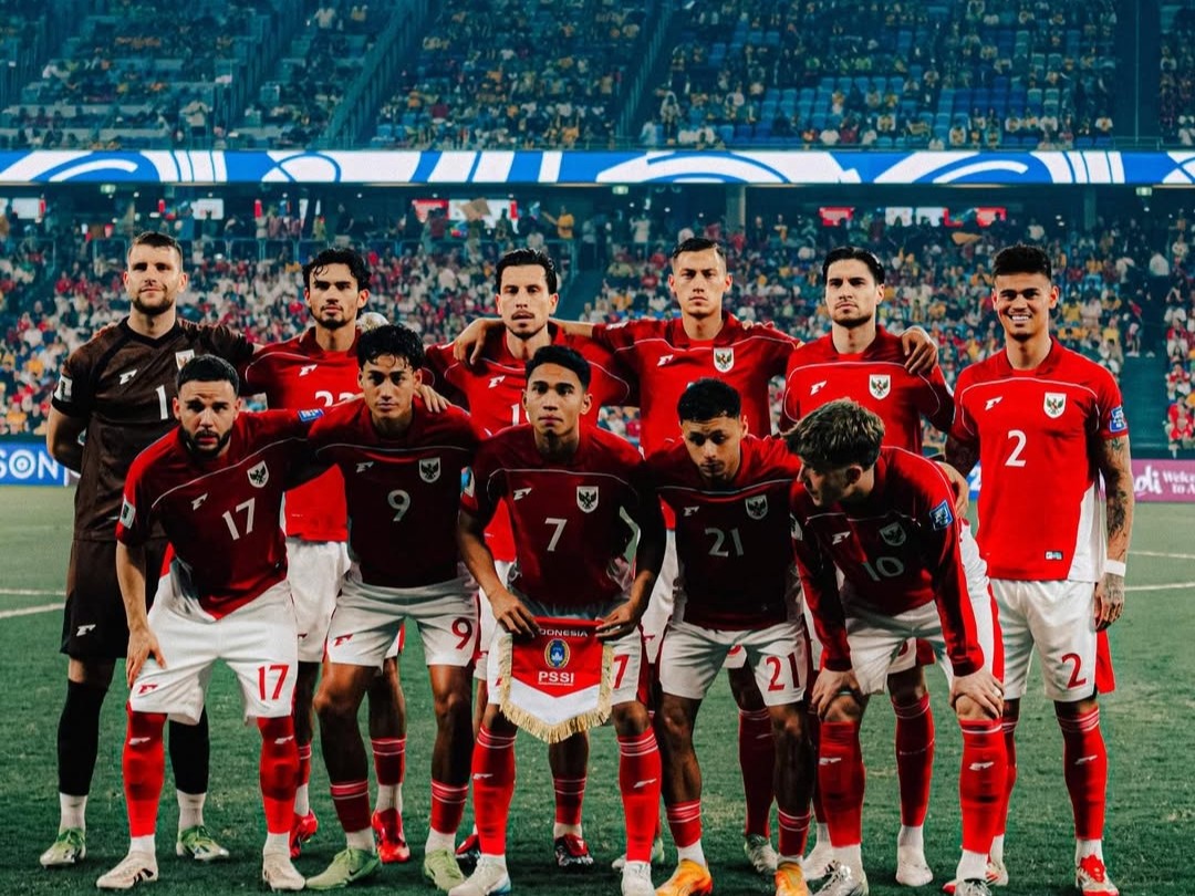 Timnas Indonesia bermain melawan Australia di Sydney Football Stadium