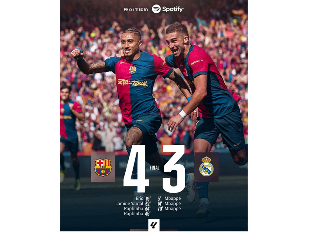 Barcelona Bangkit Untuk Jungkalkan Real Madrid di El Clasico La Liga Spanyol