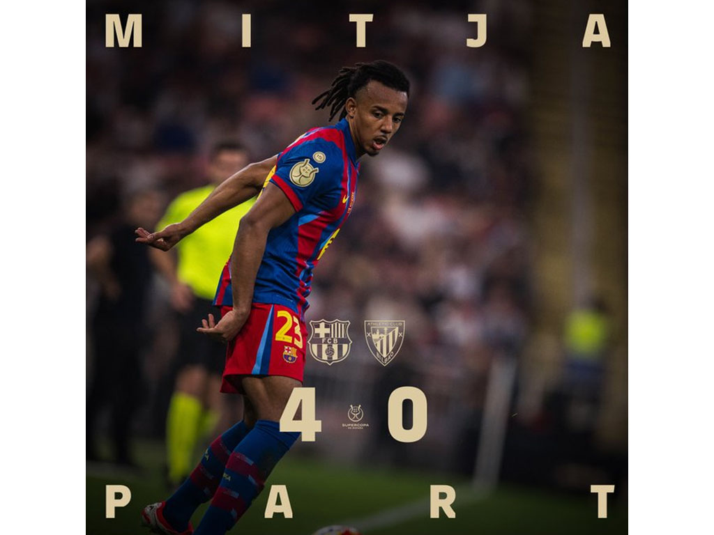 Barcelona Gilas Athletic Club 4-0 Sampai Turun Minum di Semifinal Super Cup Spanyol di Jeddah