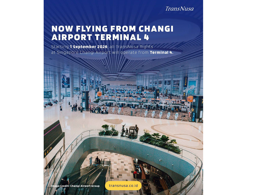 Semua Operasinal Penerbangan Transnusa Ada di Singapore Changi Airport Terminal 4 Mulai 1 September 2026